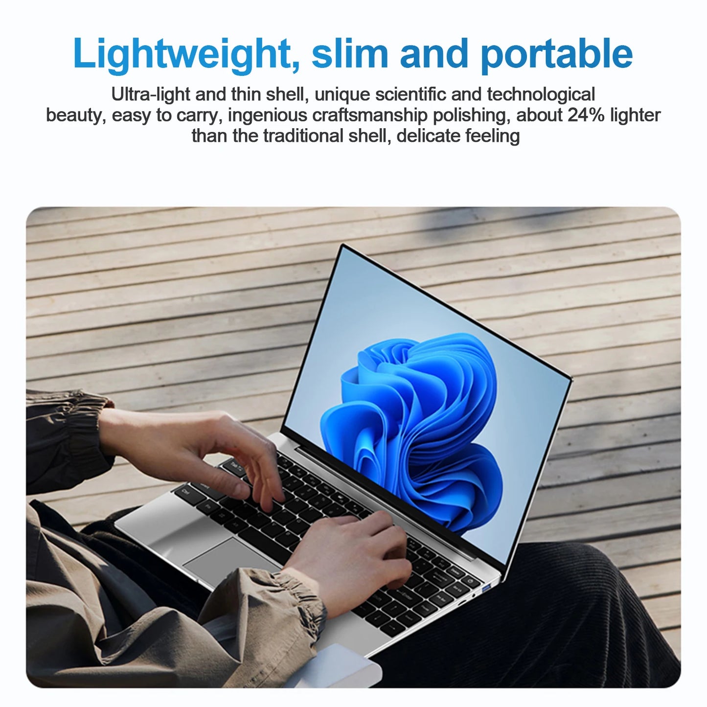 14.1"Ultra Slim Laptop Intel N3700 16GB RAM 2TB SSD Notebook Gamer 1920*1080 Display Office Study Computer PC Windows 11 Pro