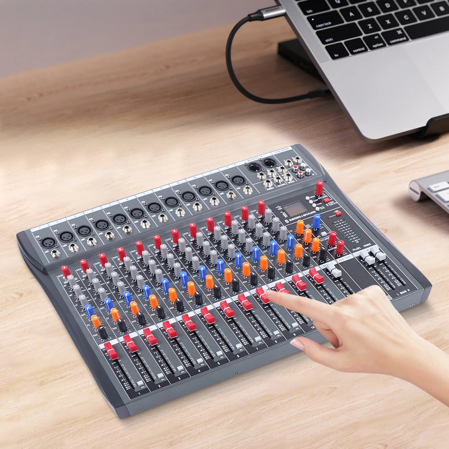 professional power sound mixer console 12 channels audio power amplifier mixer Recording studio tuning equipment