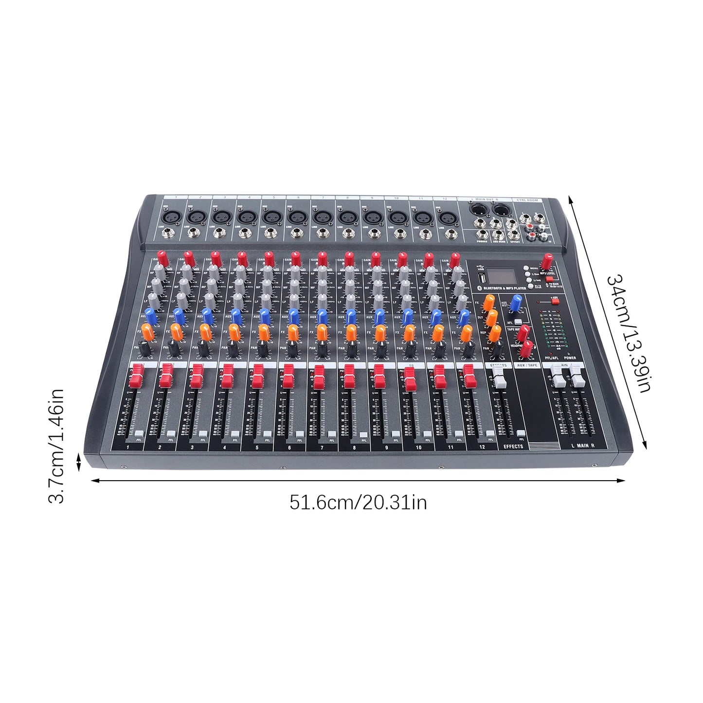 professional power sound mixer console 12 channels audio power amplifier mixer Recording studio tuning equipment