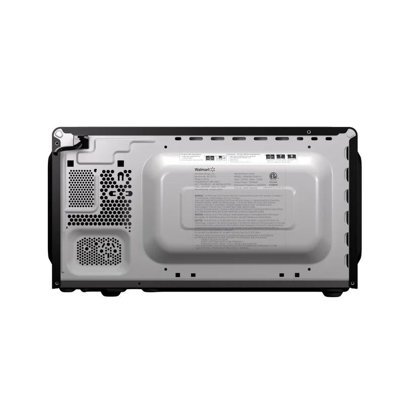 700W Compact Countertop Microwave Oven with LED Display Timer Child Lock 10 Power Levels Defrost Push Button Door 6 Quick Set