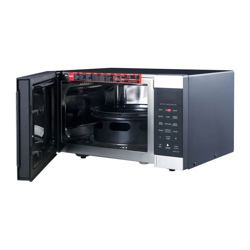 3-in-1 Air Fry Microwave Oven 900W Stainless Steel Convection Cooking Multi-Function Auto-Cook Air Fryer Countertop Kitchen