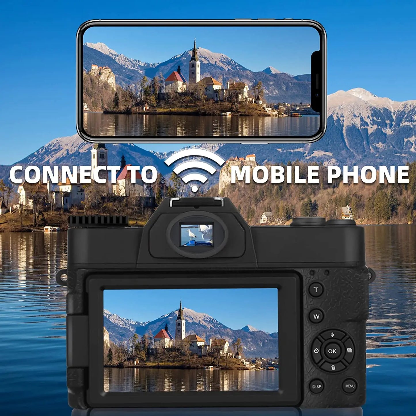 NBD 4K Digital Camera Video Camcorder 48MP Cameras for Photography,Vlogging Camera Compact Camera with Flip Screen Autofocus