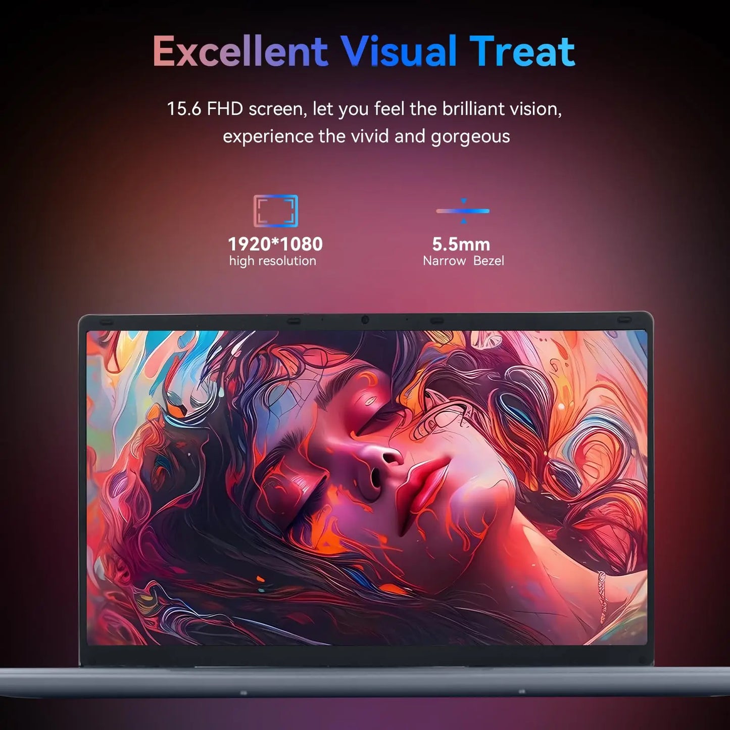 Bestski 15.6 Inch Laptop Intel N5095 Processor 12GB RAM 512GB SSD IPS Display 1080P Windows11 38000mWh Battery Computer Notebook