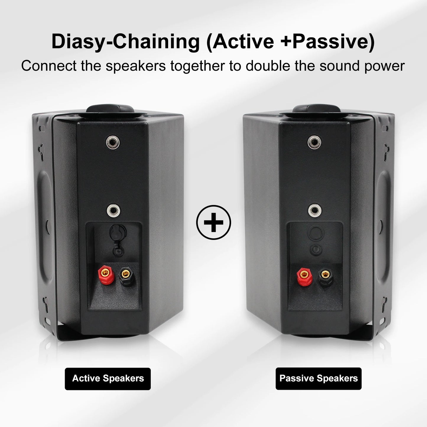 Herdio 2 Pair Bluetooth Speaker 4 Inch 200W Wireless Stereo Subwoofer Music Full Range Audio Bass Loudspeaker For Home Theater