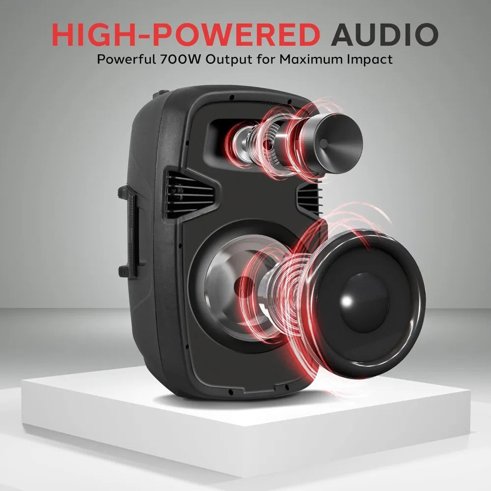 Powered Bluetooth PA Speaker Kit - Event Ready - Just Plug In and Play Active and Passive 350w Loudspeakers