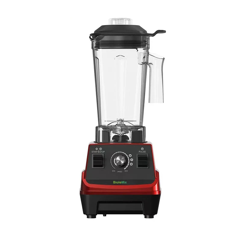 BioloMix 1800W  Mini Pro Professional-Grade Smoothie Blender, 1.8L Container, Black/RED, Self-Cleaning