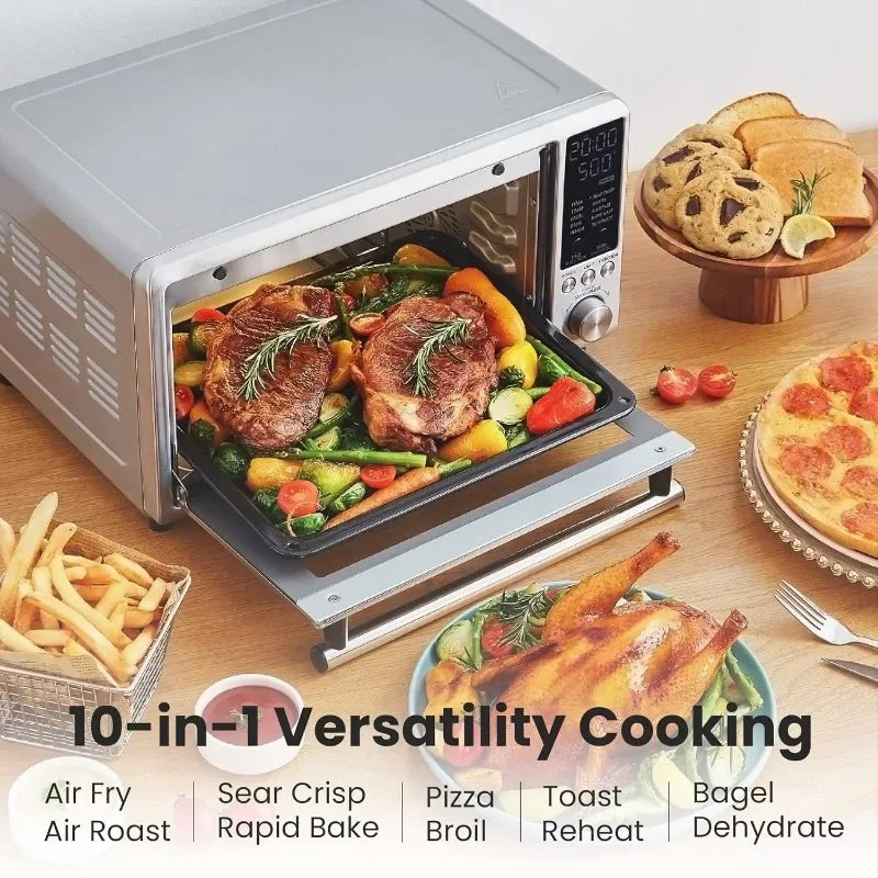 COMFEE' Toaster Oven Air Fryer FLASHWAVE™ Ultra-Rapid Heat Technology, Convection Toaster Oven Countertop with Bake Broil Roast