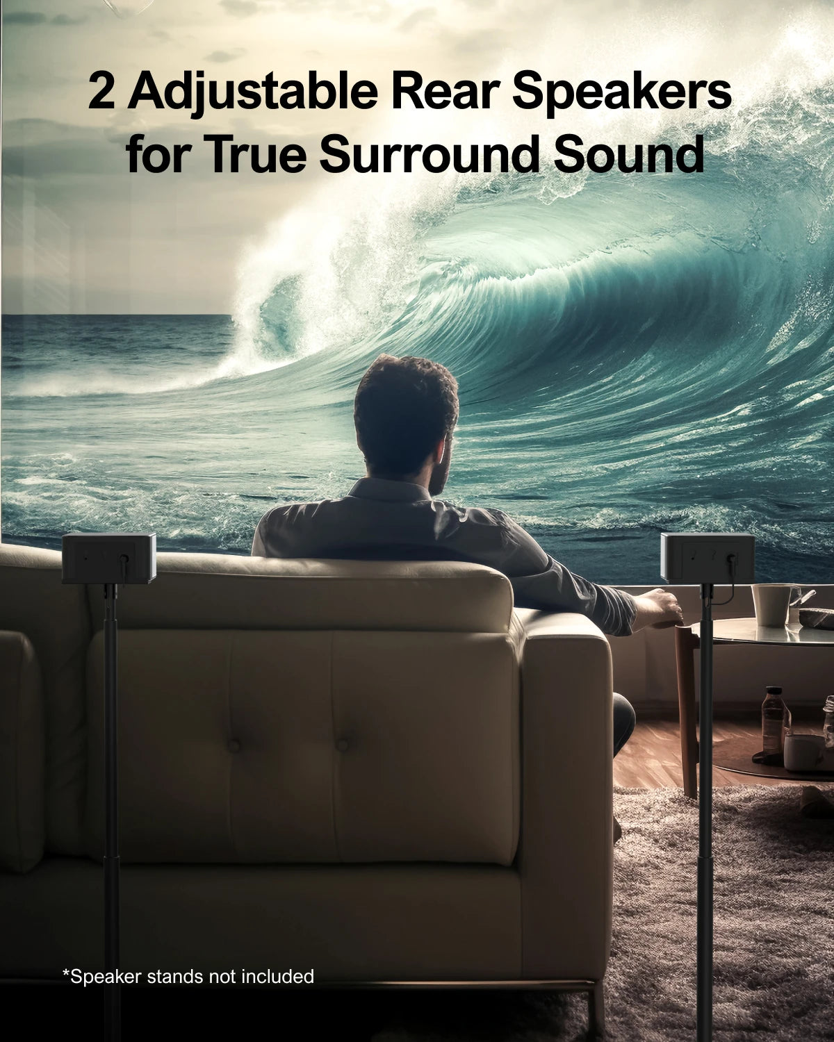 ULTIMEA 320W 5.1 Soundbar with Wireless Subwoofer & 2 Surround Speakers, 3D Surround Sound System Home Theater, APP Control
