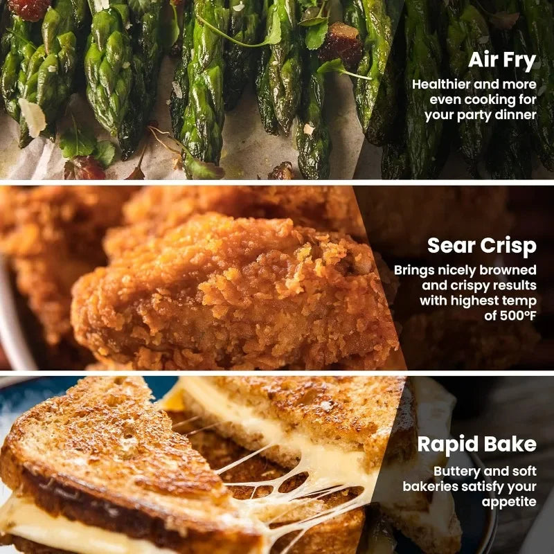 COMFEE' Toaster Oven Air Fryer FLASHWAVE™ Ultra-Rapid Heat Technology, Convection Toaster Oven Countertop with Bake Broil Roast