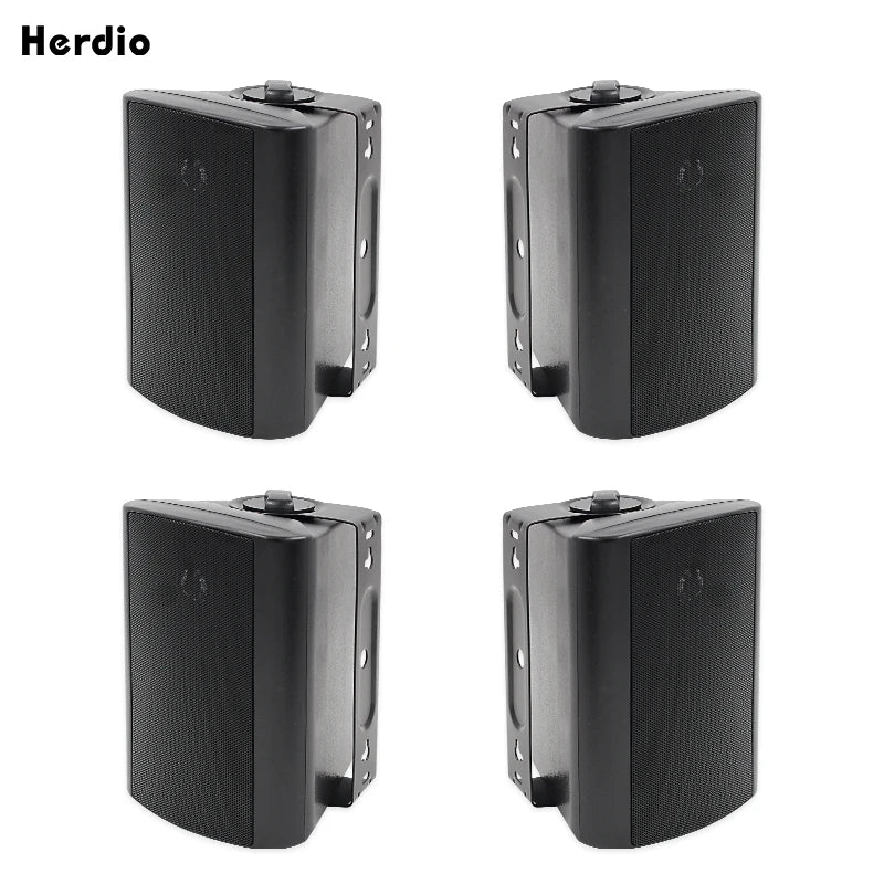 Herdio 2 Pair Bluetooth Speaker 4 Inch 200W Wireless Stereo Subwoofer Music Full Range Audio Bass Loudspeaker For Home Theater