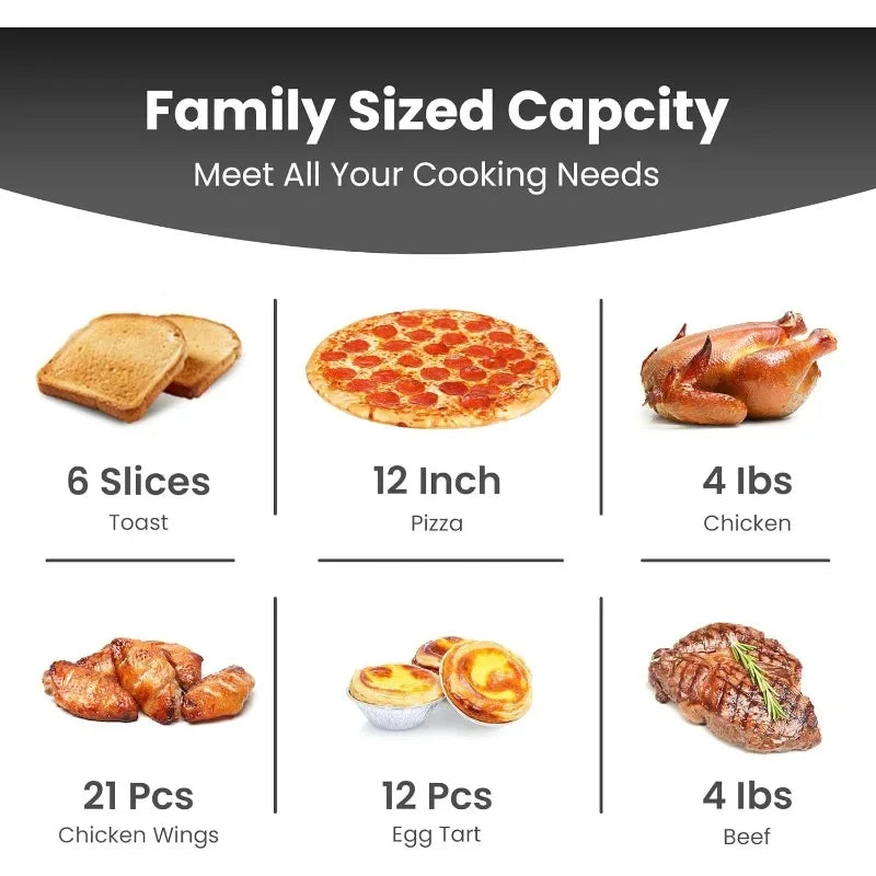 COMFEE' Toaster Oven Air Fryer FLASHWAVE™ Ultra-Rapid Heat Technology, Convection Toaster Oven Countertop with Bake Broil Roast