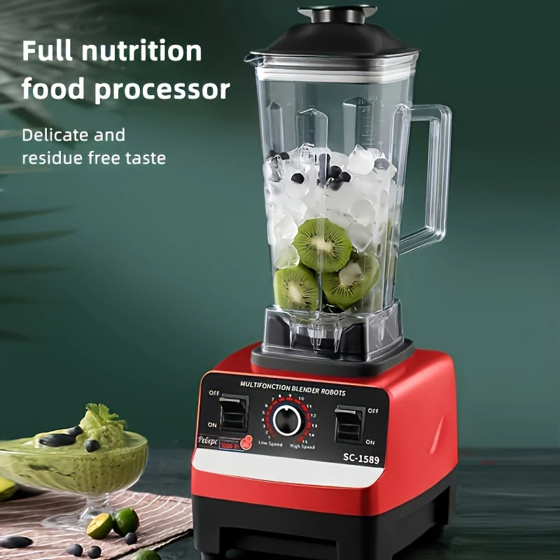 Red Multifunctional Blender for RV Kitchen, 110V-130V, Ice Crusher & Food Grinder – Durable PP Material, Compact & Efficient f