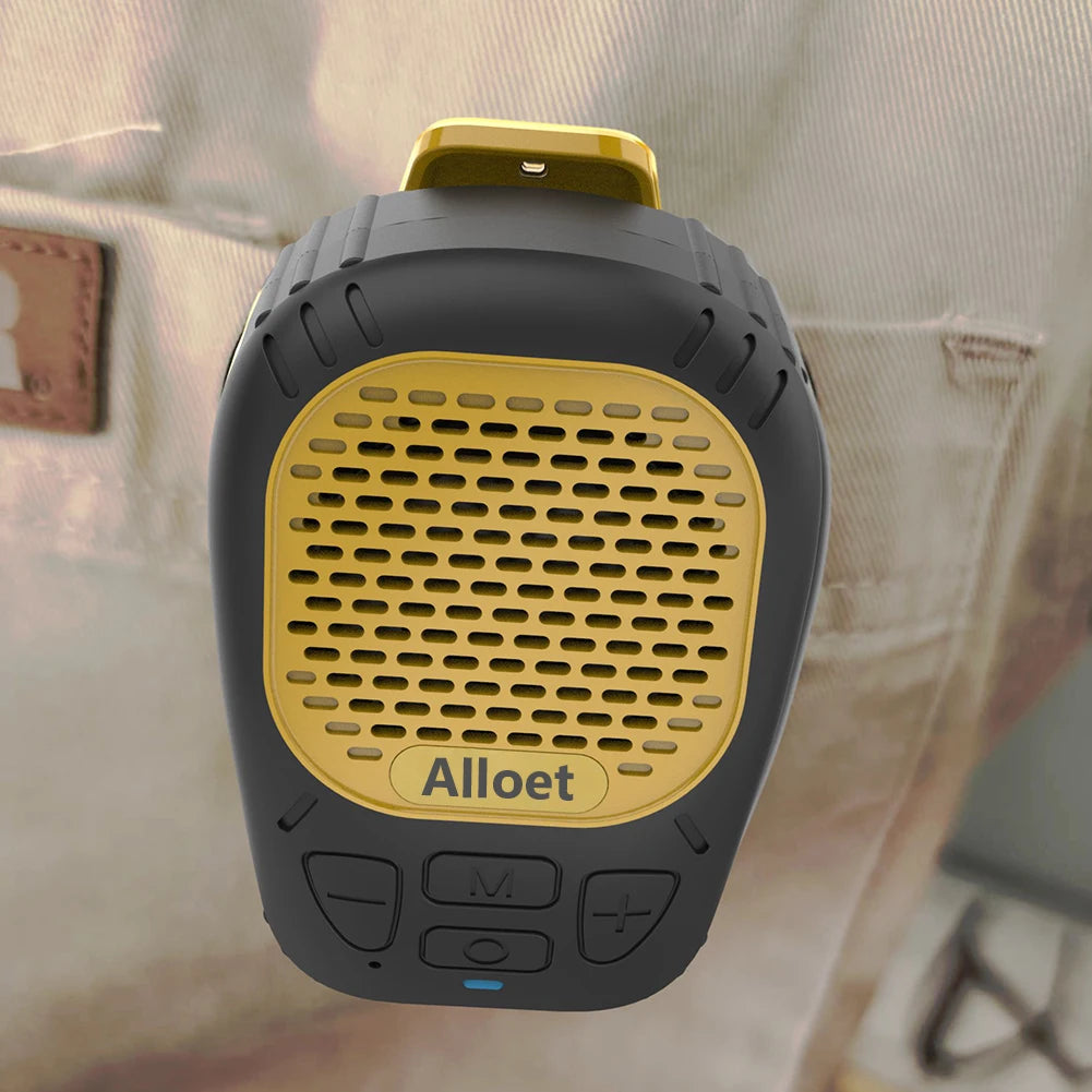 Wearable Bluetooth-Compatible5.3 Speaker Built-in Mic Jobsite & Outdoor Wearable Speaker Mini Speaker for Hands-Free Music/Calls