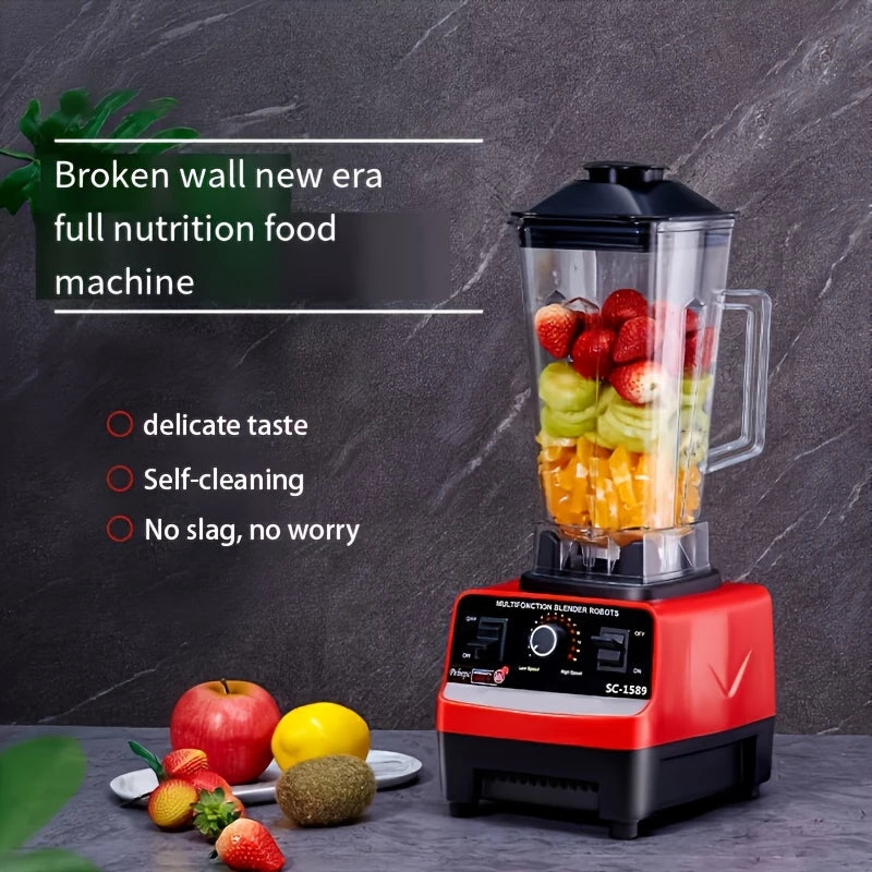 Red Multifunctional Blender for RV Kitchen, 110V-130V, Ice Crusher & Food Grinder – Durable PP Material, Compact & Efficient f