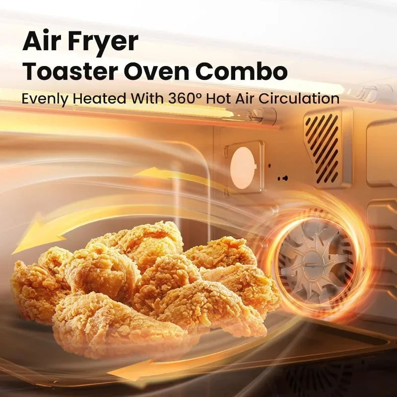 COMFEE' Toaster Oven Air Fryer FLASHWAVE™ Ultra-Rapid Heat Technology, Convection Toaster Oven Countertop with Bake Broil Roast