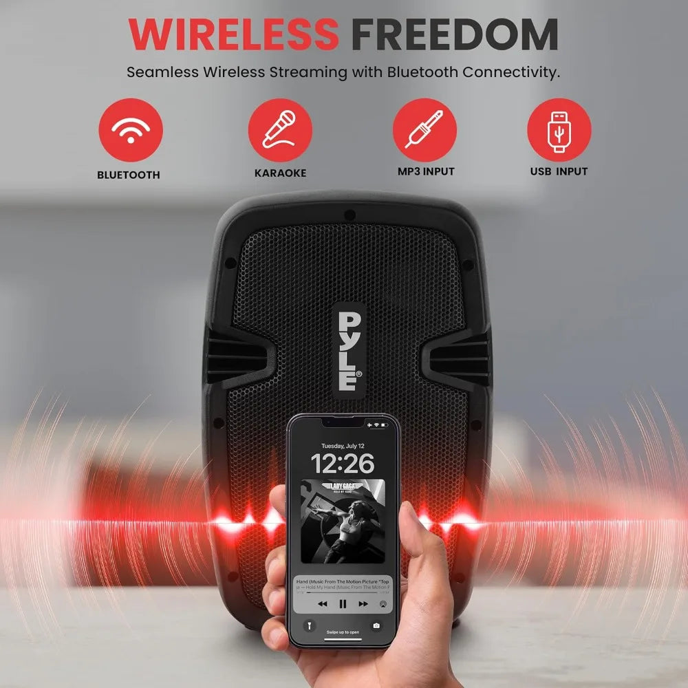 Powered Bluetooth PA Speaker Kit - Event Ready - Just Plug In and Play Active and Passive 350w Loudspeakers