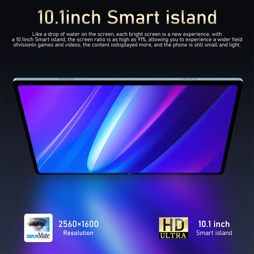 2025 New 16 Pro Tablet 10inch Android 4K 16GB+1TB Dual SIM Snapdragon 870 Tablet PC GPS 10000mAh Tablets For Children Kids Tab
