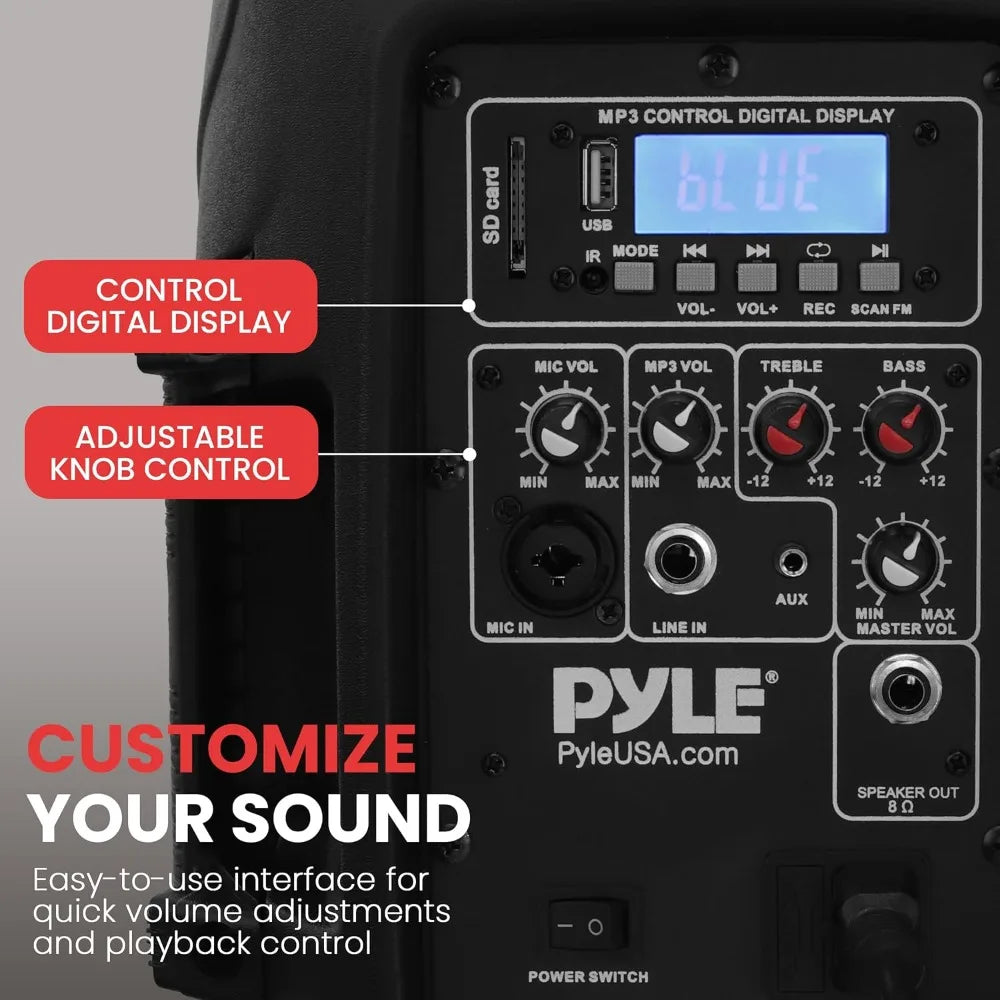 Powered Bluetooth PA Speaker Kit - Event Ready - Just Plug In and Play Active and Passive 350w Loudspeakers