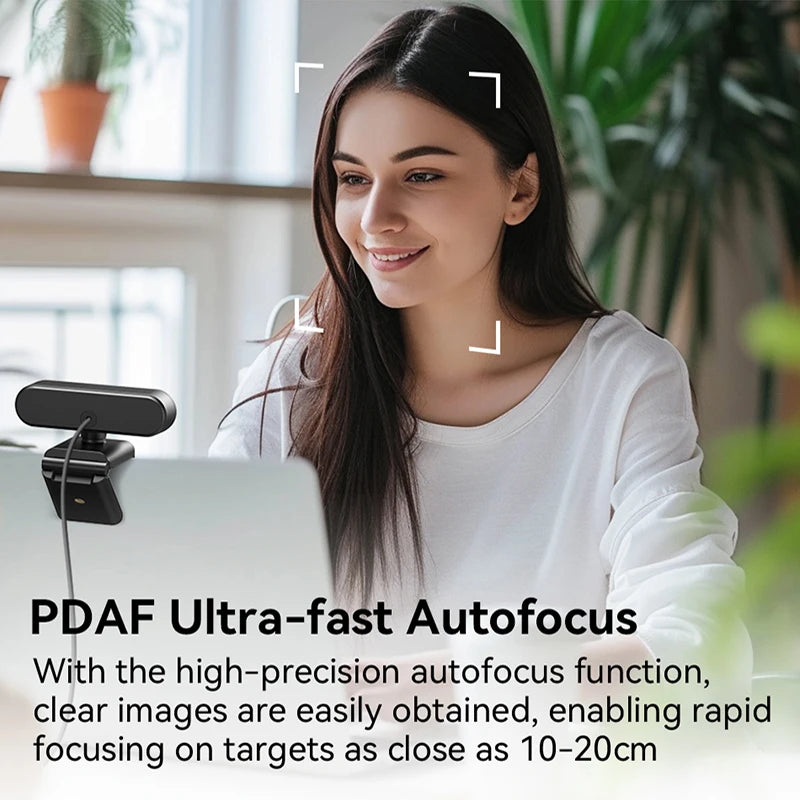 EMEET Webcam Autofocus Streaming Web Camera 4K/2K/1080P 60FPS Web Cam 73°FOV USB Computer Camera with Dual Mics for PC/Laptop