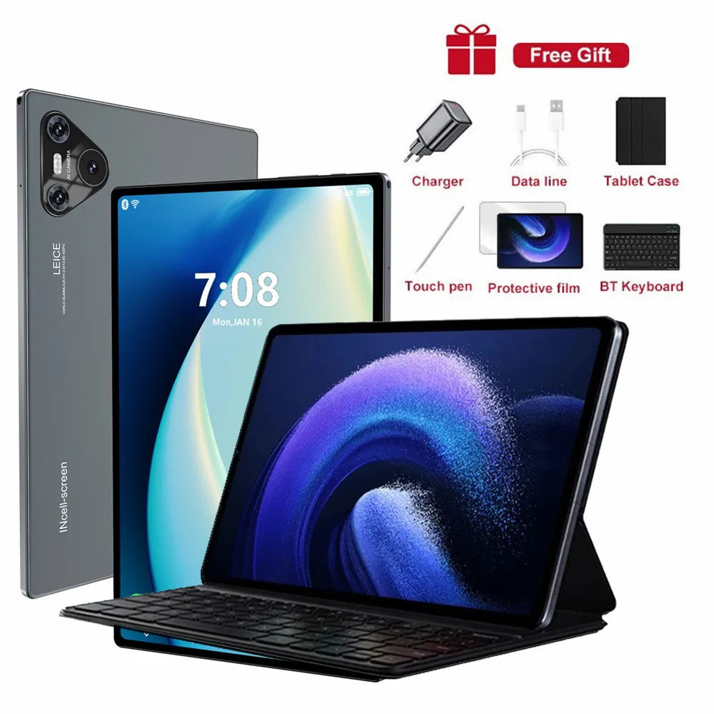 2025 New 16 Pro Tablet 10inch Android 4K 16GB+1TB Dual SIM Snapdragon 870 Tablet PC GPS 10000mAh Tablets For Children Kids Tab